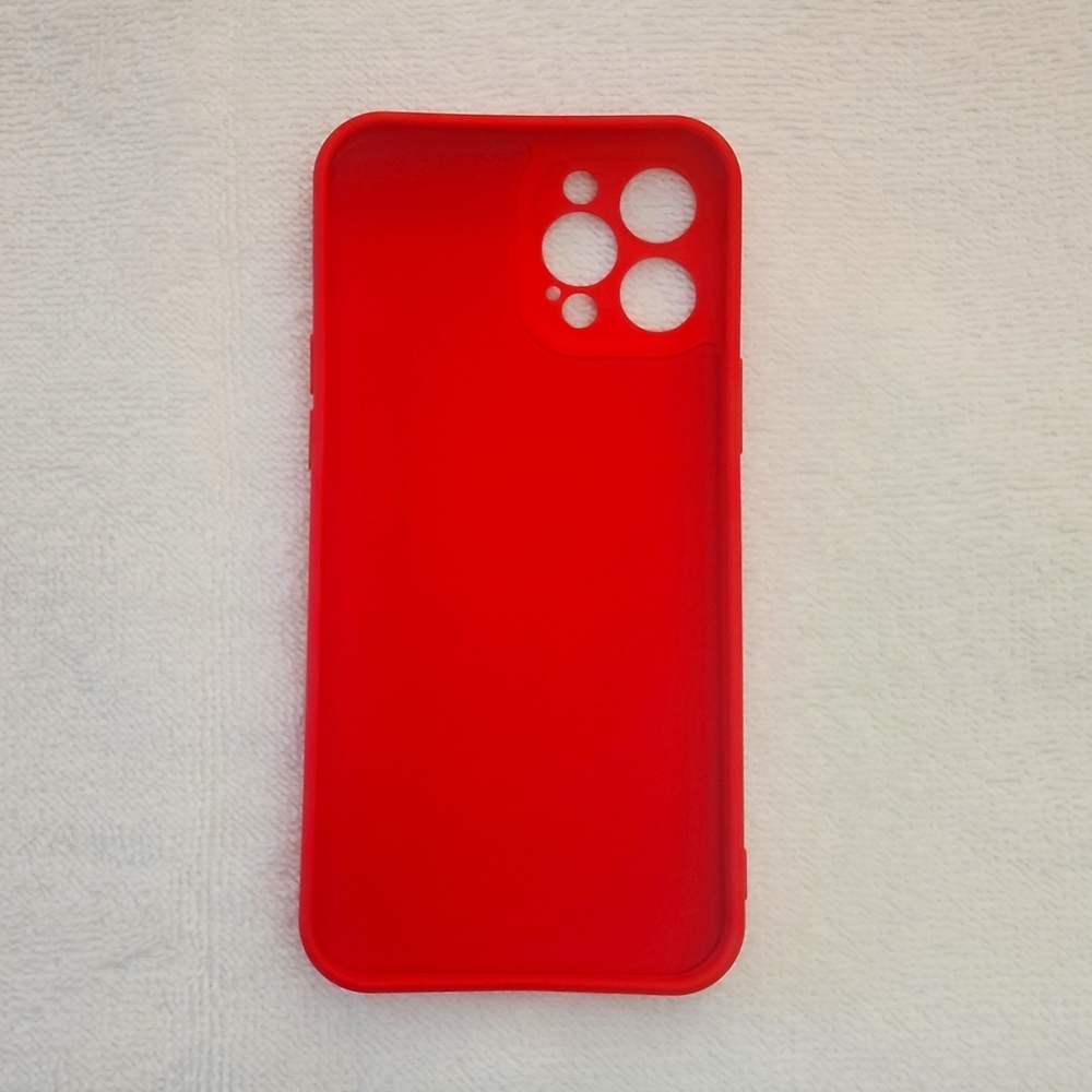 I Phone 12 ProMax red silicone case